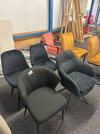 4x Eetkamerstoelen, zwart